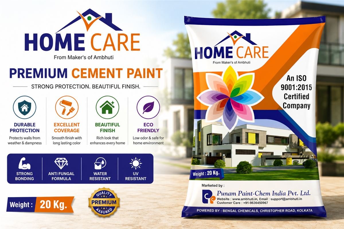 Ambhuti Cement Paint — weather-resistant exterior wall coating for concrete brick and masonry surfaces